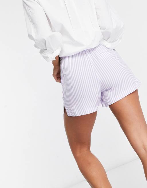 Purple striped sales shorts