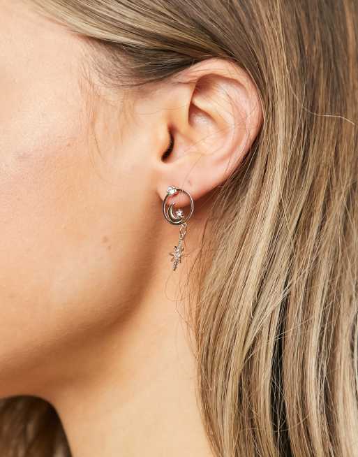 Monki Liza moon and star earrings in gold