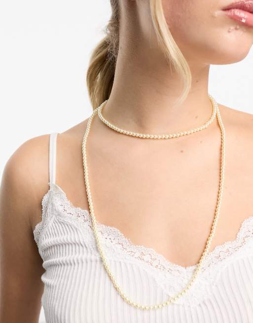 Off white 2025 pearl necklace