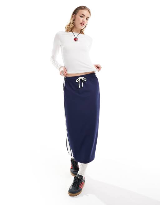 Long skirt with 2024 boat neck top