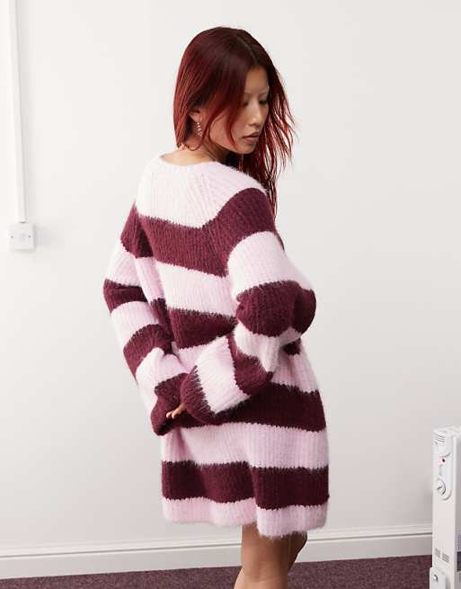 Stripe Round Neck Mini Knitting Sweaters Stripe Round Neck Mini Knitting Sweaters