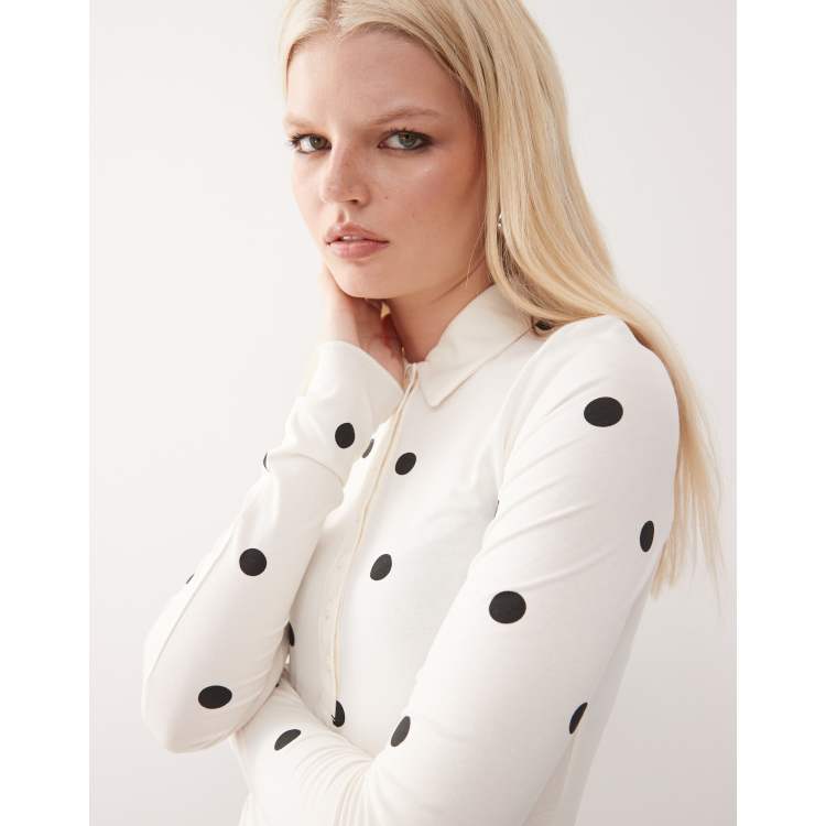 トップス dot jersey Women's Navy Polka Dot Jersey — Tenspeed Hero