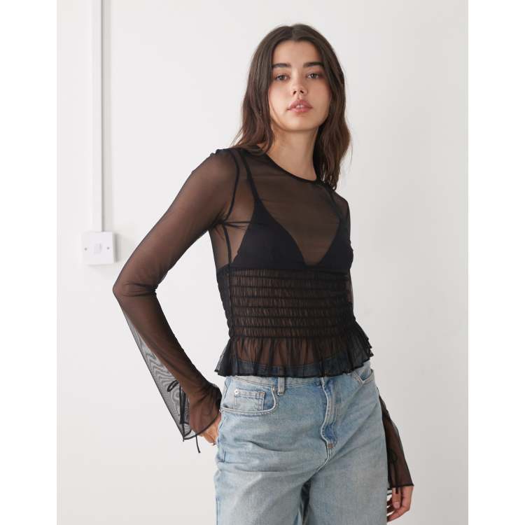 ハ*ん様 24ss/DOCKING SHEER LONG SLEEVE Mizuno×Ameri SHEER DOCKING