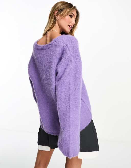 Long fuzzy clearance sweater