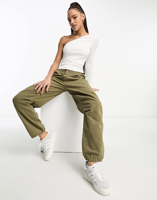 Monki long sleeve one-shoulder top in white | ASOS Monki long sleeve one-shoulder top in white | ASOS