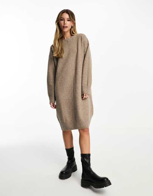 Oversized knitted jumper store dress