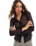 トップス ENOF SHEER BLACK SHIRT M ENOF（イナフ）の「SHEER BLACK SHIRT（シャツ/ブラウス）」 - WEAR