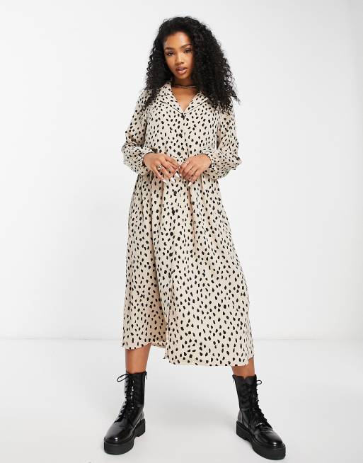 Spot print 2025 midi dress