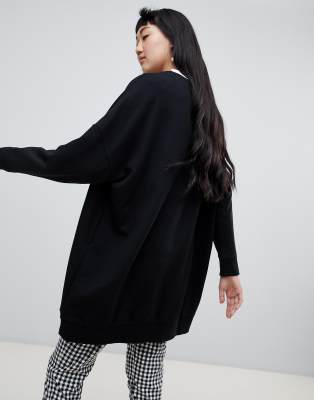 longline jersey cardigan