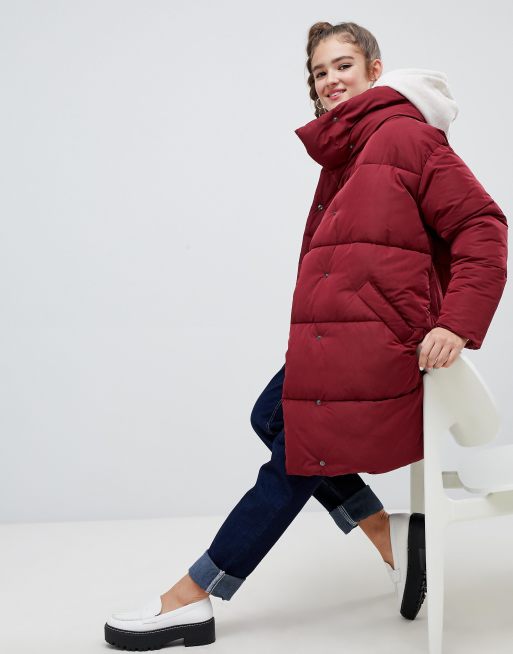 Monki longline puffer jacket sale