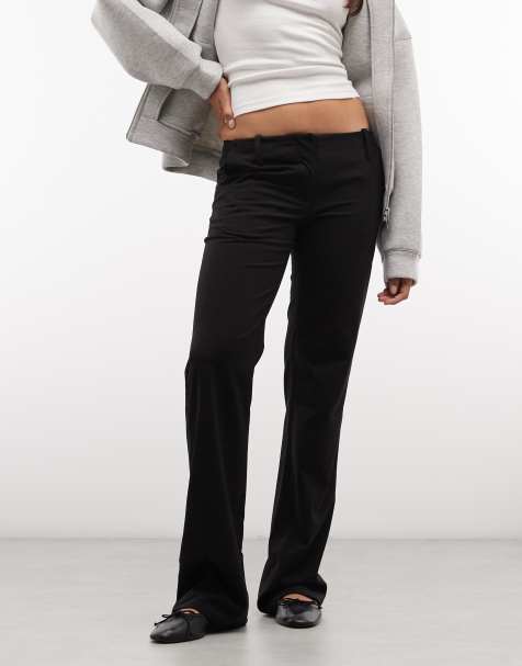 Monki losse rechte broek in zwart - view 1