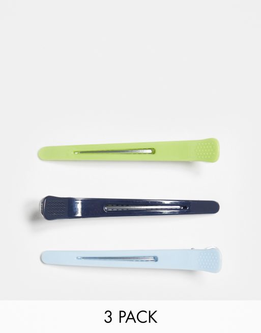 Monki - Lot de 3 pinces à cheveux - Couleurs vives multicolores