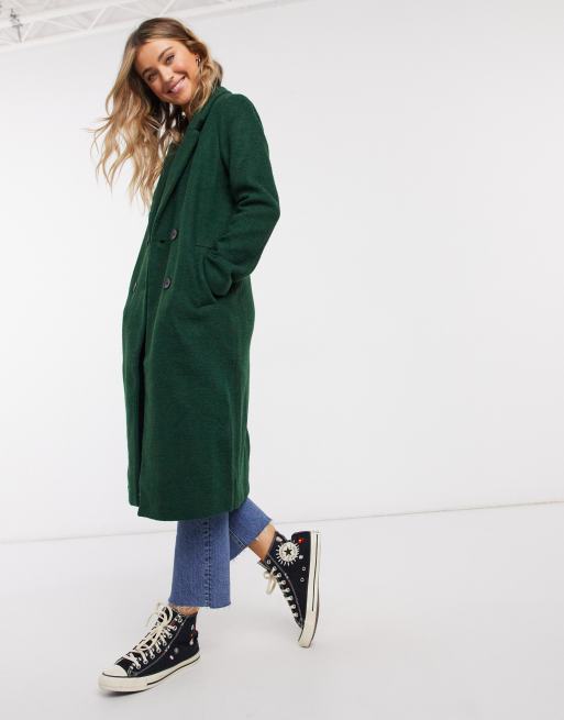 Asos green outlet coat