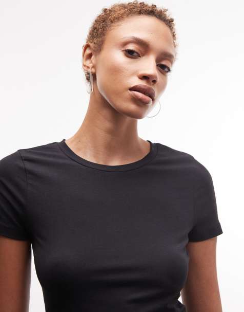 Monki Louie slim fit baby tee in black