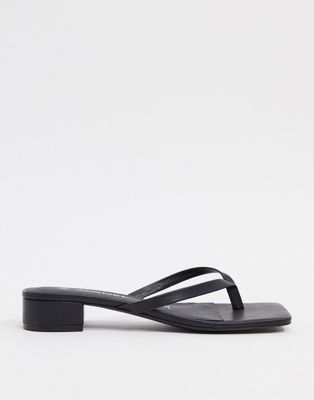 low heel flip flops