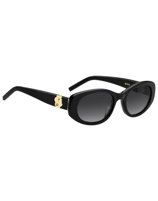 Monki - Lunettes de soleil ovales - Noir , 4 de 4