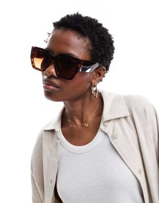 Lunettes De Soleil Bolle Hindle œil De Chat - Monture Tortue, Verres Miroir Verts, Occasion Très Bon état