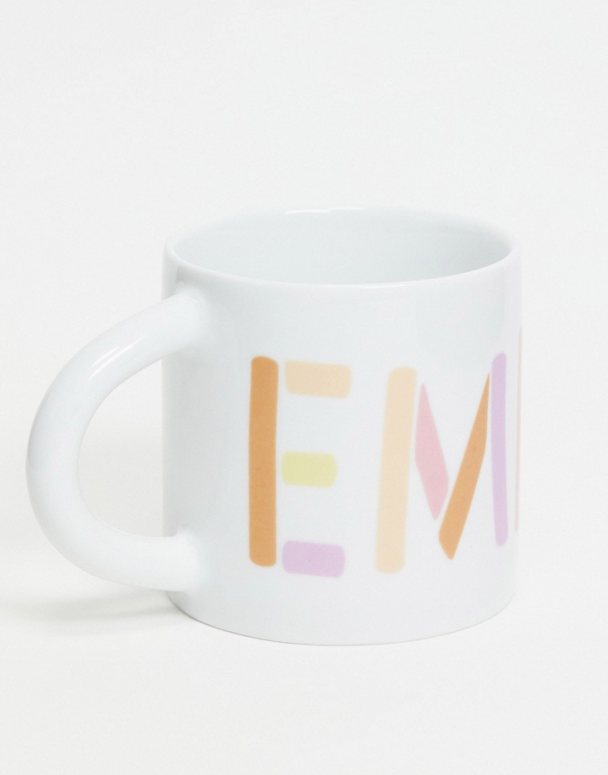Monki Macy Empathy print mug in white