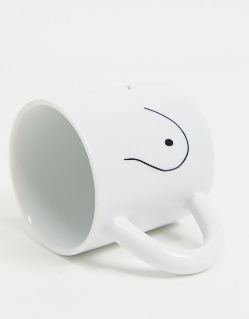 Monki - Mug en forme de fesses - Crème