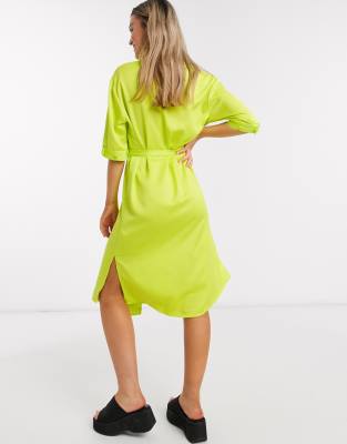 lime green formal shirt