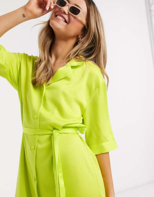 Lime green tunic dress sale