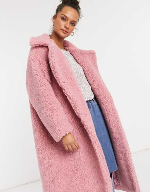 manteau rose mouton