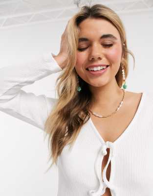 monki tie front cardigan