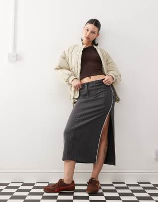 Monki Maxi Skirt With Side Split