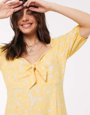 monki yellow dress