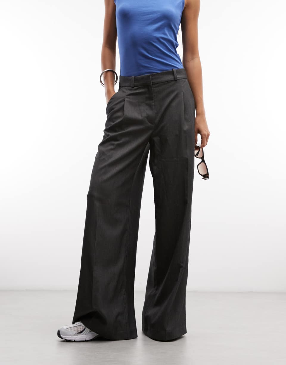 High-Waisted Wide-Leg Trousers
