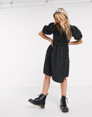 cotton polka dot dress