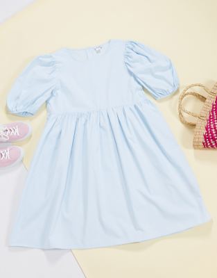 pale blue smock dress