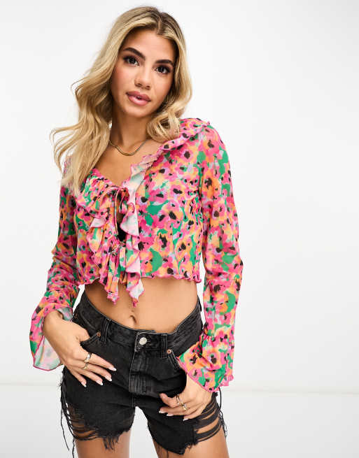 Tie up hot sale cardigan top