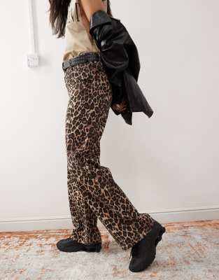 豹柄　NOREMID LEOPARD PANTS M Nerida Leopard Mid Rise Pant – FINESSE