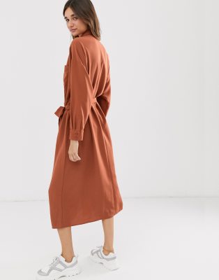 belted shirt dress monki