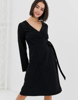 best black wrap dress