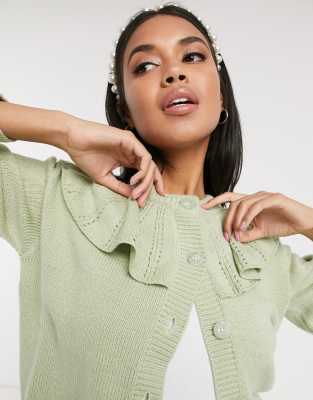 monki green cardigan