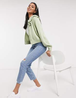 monki green cardigan