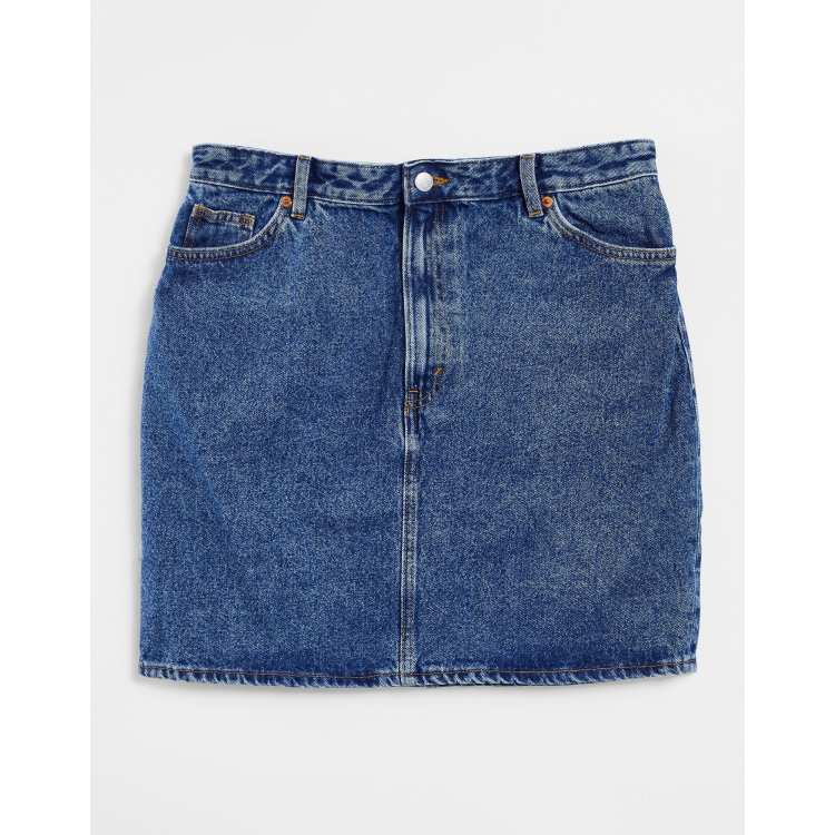 【Anyone more】Bit Washing Denim Mini Skirt WB021-2191-COPENHAGEN-MEDIUM-