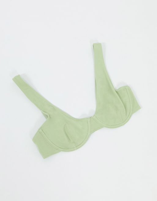 Monki sage green bikini set ASOS