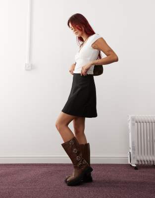 Monki - Mini-jupe - Noir