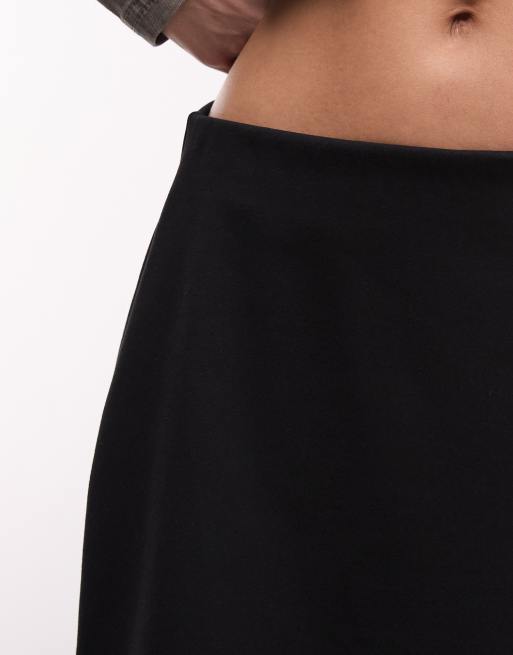 Monki - Mini rok van jersey met split aan de voorkant in zwart , 4 van 5