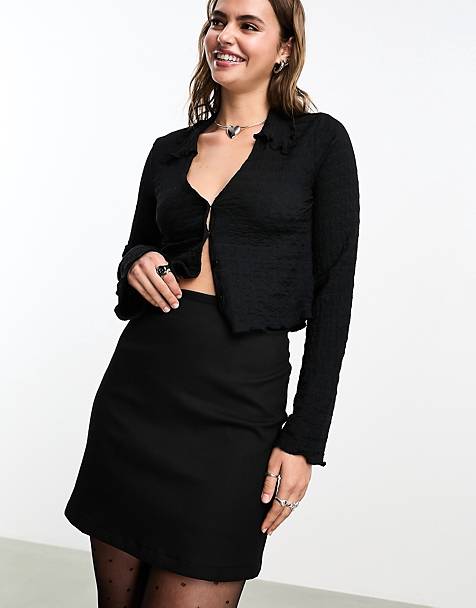 Monki mini skirt in black