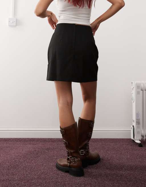 Monki mini skirt in black
