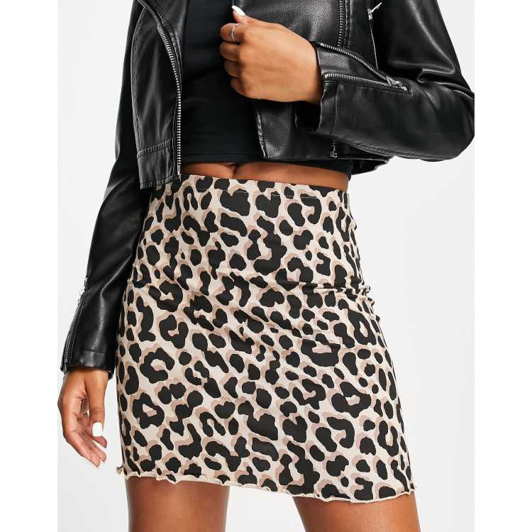 Animal print shop bodycon skirt