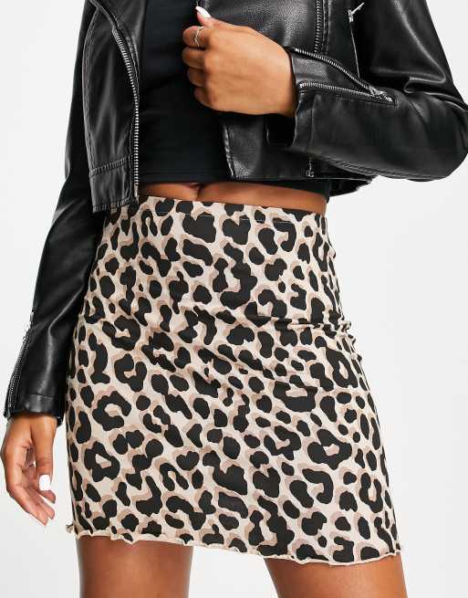 Monki in mini | skirt ASOS leopard print brown