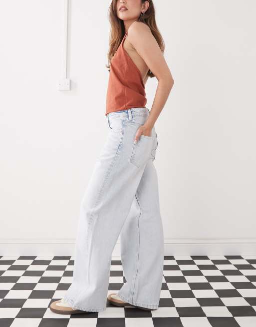Monki – Missy – Ljusblå, tvättade jeans med låg midja och ledig passform , 3 av 5