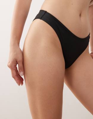 Monki Mix And Match Bikini Bottoms In Black