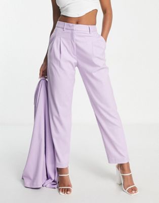 Monki co-ord mix and match tailored trousers in lilac - ASOS Price Checker
