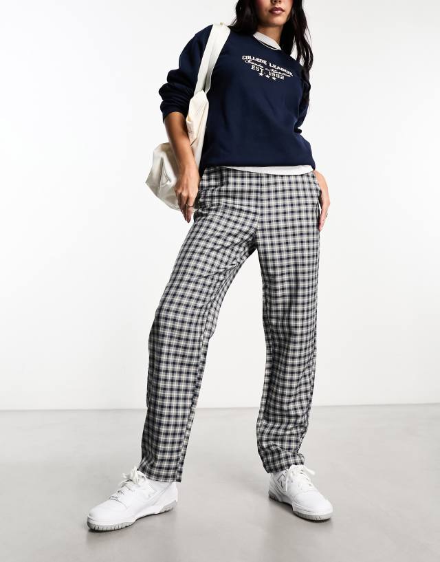 Monki - mix and match tapered tailored trousers in check